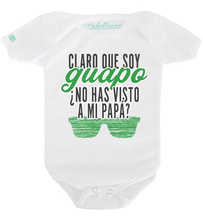 Pañalero Personalizado Día del Padre Modelo "Claro que soy guapo"