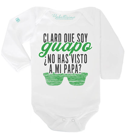 Pañalero Personalizado Día del Padre Modelo "Claro que soy guapo"