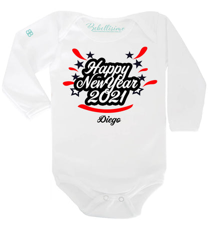 Pañalero Personalizado de Año Nuevo Modelo "Happy new year 2021"