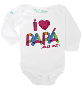 Pañalero Personalizado Día del Padre Modelo "I love papá"