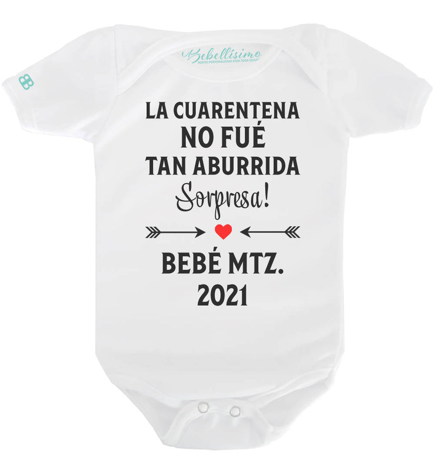 Pañalero Personalizado Noticia de Embarazo "Cuarentena"