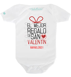 Pañalero Personalizado San Valentín Modelo "El mejor regalo de san valentín"