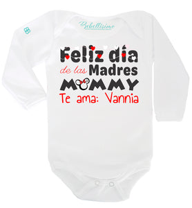 Pañalero Personalizado Día de las Madres Modelo "Feliz Día de las Madres Minnie"