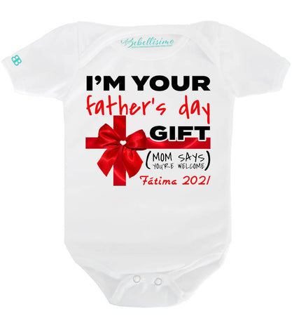 Pañalero Personalizado Día del Padre Modelo "I'm Your Gift"
